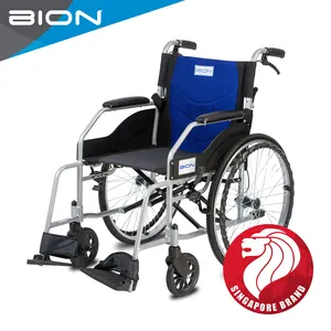 [BION] Ilight 휠체어 EZ 재활 용품 접이식 등받이, 높이 조절 발판, 알루미늄 12.8KGS