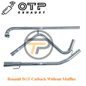 Tuyau d'échappement OTP en acier inoxydable SUS304 pour <span class=keywords><strong>Renault</strong></span> <span class=keywords><strong>5</strong></span> GT 5GT, échappement Catback sans silencieux - Product Image 2