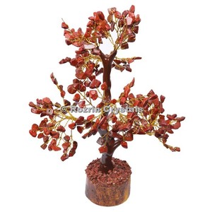 Achetez en gros des cristaux Rozrin, cristaux de jaspe rouge, fil de 300 copeaux, arbre GS-Tree-043 - Product Image 4