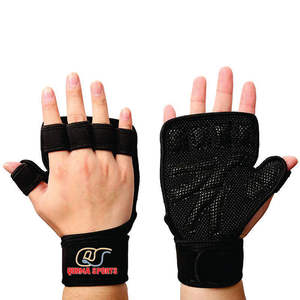 Guantes de entrenamiento de medio Dedo de piel de vaca de alta resistencia Acolchado grueso para levantamiento de pesas Gimnasio y ciclismo para uso deportivo - Product Image 4