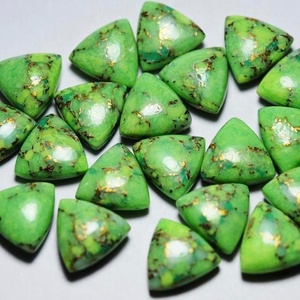 7mm Natural Green <b>Copper</b> Turquoise Trillion Flatback Cabochon Loose Gemstones Birthstone <b>For</b> Jewellery Making Best <b>Gift</b> <b>For</b> <b>Her</b> - Product Image 1