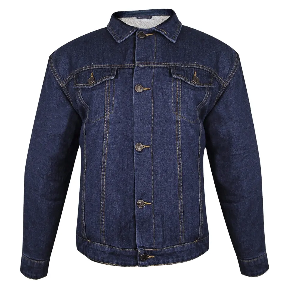 Giacca di jeans blu scuro giacca di jeans da uomo giacche di jeans Casual Streetwear maschile tinta unita colletto rovesciato cappotti di jeans da uomo autunno