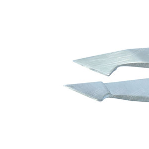 Herramienta de extensión de cabello con pinzas de cejas con punta en ángulo de acero inoxidable - Product Image 4