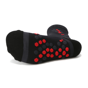 Black 3D pattern athletic compression <b>socks</b> <b>Grip</b> <b>socks</b> for sports Sweat absorbent running <b>socks</b> Breathable hiking <b>socks</b> - Product Image 5