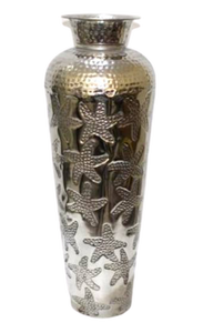 Florero y macetas de metal con textura plateada para el hogar, hoteles, moteles y decoración de restaurante, floreros de metal europeos modernos - Product Image 6