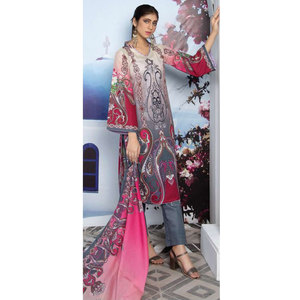 Venta caliente de moda de alta calidad elegante bordado personalizado impreso vestido de césped para las mujeres mejor vestido de césped al por mayor - Product Image 1