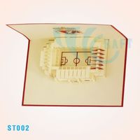 Carte pop-up de stade célèbre, 100% papier fait main, design croisé, souvenir du Vietnam