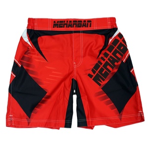 กางเกง MMA สีแดงดำสำหรับผู้ชาย Mehban พิมพ์ลายแบบ Sublimation ระบายเหงื่อได้ดี ทรงสปอร์ต เหมาะสำหรับการเล่นกีฬา - Product Image 2