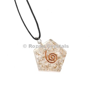 2019 new Design Crystal Quartz Pentagon Orgone Pendant - Product Image 1