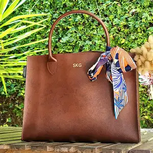 Monogrammed Handbag | Vegan Leather, Christmas Gift, Birthday Gift, Anniversary, Shopping <b>Bag</b>, <b>Personalised</b>, Handmade, Vintage B - Product Image 1