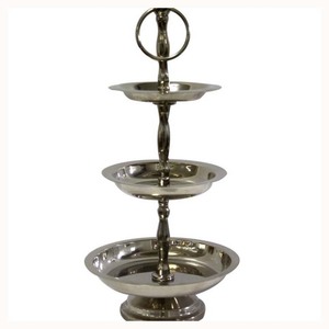 โต๊ะรับประทานอาหารเค้กผลไม้แบบตั้งได้3ชั้นโบราณตกแต่งเค้กงานเลี้ยงวันเกิด - Product Image 1