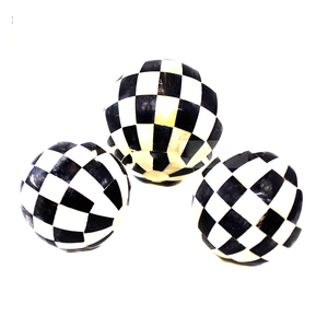 Black Bone Ball Decorative 3,4,5 Inch - Product Image 1