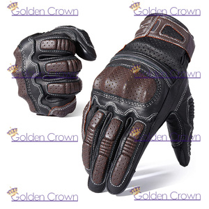 Wholesale Motorcycle Genuine Leather <b>Gloves</b> Premium Vintage Touchscreen Full <b>Finger</b> <b>Gloves</b> - Product Image 6