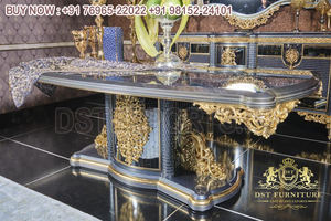 ชุดเฟอร์นิเจอร์ห้องรับประทานอาหารออกแบบสไตล์ยุโรปชุดห้องรับประทานอาหารแกะสลักหนักสไตล์หรูหราชุดห้องรับประทานอาหารแกะสลักไม้รอยัล - Product Image 4