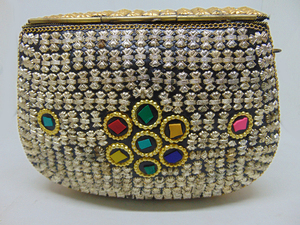 latest design mobile holder assorted designs & colors Multi Mosaic Stone <b>Clutch</b> Purse - Product Image 4