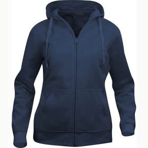 Vente en gros de sweats à capuche zippés pour femmes, nouvelle collection, personnalisables, avec logo sur le devant, en molleton de coton, tendance, OEM - Product Image 5