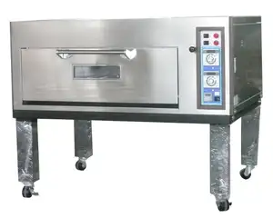 Grosir baking oven kue mini-Pizza Pita Bread Biscuit Making Machines Automatic Baking Deck Oven Home Use High Temperature Mini 1 Deck 2 Trays Bake Deck Oven