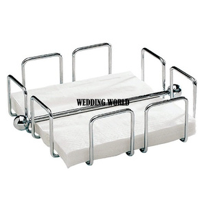 Porte-serviettes en métal blanc de haute qualité, fait à la main, porte-mouchoirs en gros, forme personnalisée, porte-serviettes fantaisie - Product Image 3