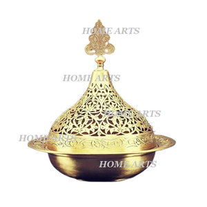 Plato de mantequilla de latón puro de forma redonda de Calidad exclusiva Plato de mantequilla de mesa de color dorado de diseño más nuevo a granel - Product Image 1