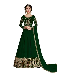Stile Abaya ricamato salwar vestito delle signore di usura lungo maxi del vestito del ricamo di stampa digitale sguardo ricco di colore giovane vestiti delle donne