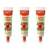 Conserves de tomates douces pelées Mutti, en conserve sous vide, double concentré, tube de 130 g, sans OGM, certifié HACCP, fabriqué en Italie
