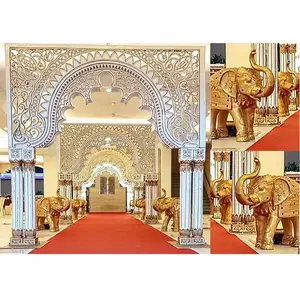 Amazing Indian Wedding 3D Entrance Decoration Magical Wedding Entrance Decor with Frames Majestic South Indian Wedding Gate