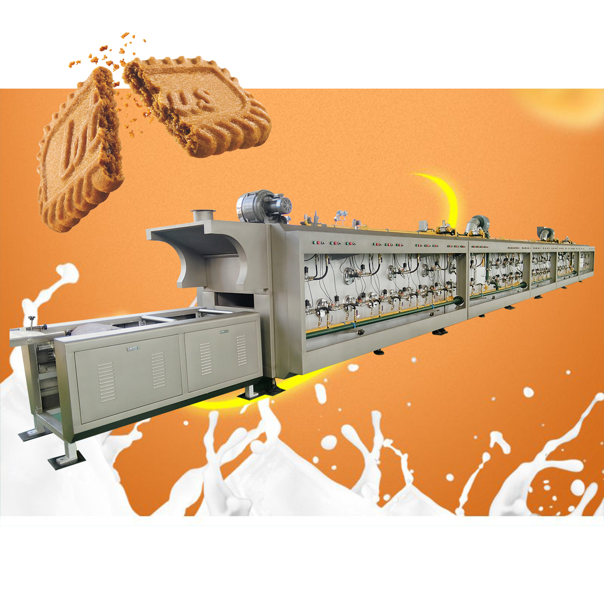 Hard Soft cracker biscuit oven Biscuit Production Line