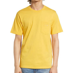 เสื้อยืดผู้ชายสีทึบคอกลมผ้าคอตตอนสำหรับฤดูร้อนขายส่งโลโก้ตามสั่ง - Product Image 1