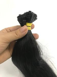 ผมต่อจากเคราตินปลายตรงธรรมชาติสีดำและทุกสีทำจากหนังแท้ของผู้บริจาคชาวรัสเซีย - Product Image 4