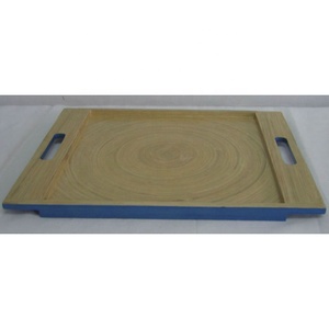 Plateau de service en bambou artisanal en laque écologique durable et élégant - Product Image 5