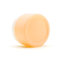 Neuankömmling Luxus leer 50g Kosmetik paket Matt malerei Glas Creme glas mit weißen Schraub deckeln