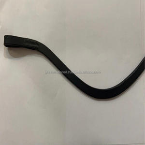 Bandeau équitation en cuir noir, vente en gros, 1 pièce, cuir de vache complet, forme incurvée, bracelet pour bride - Product Image 3