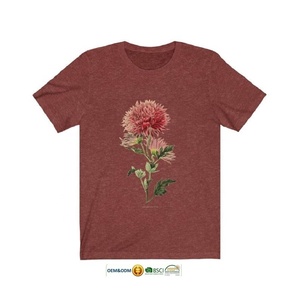 Camiseta de Cuello Redondo para Mujer, Talla Grande, Ecológica, Compresible, Antipilling, Transpirable, de Secado Rápido, Informal, Estampada, 100% Algodón - Product Image 4
