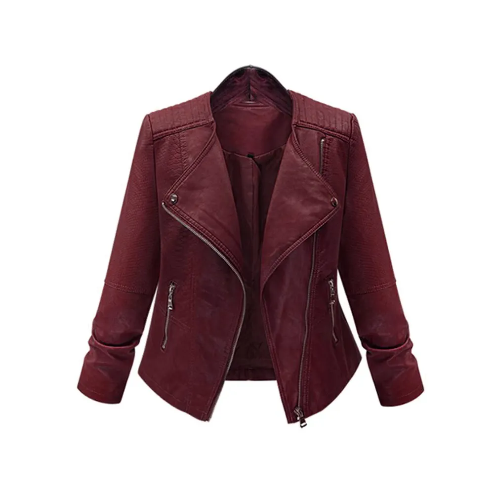 Veste Pour Femme Bomber Hiver Mode Dames Zip Vestes En Cuir