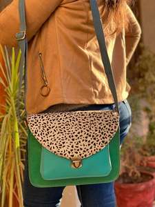 กระเป๋าถือหนังแท้กระเป๋าสลิงหลายสีกระเป๋าสะพายไหล่หนังรีไซเคิลผู้หญิง - Product Image 2