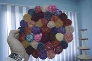 20 cm Multicolor Wool Felt Handmade Roll <b>Trivet</b> Multifunction <b>Kitchen</b> Decor and Hotpad for Home Decor - Product Image 4