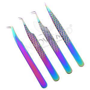 Pinzas de Acero Inoxidable con Logotipo Personalizado para Extensión de Pestañas de Volumen, Pinzas de Precisión para Creación de Abanicos de Mega Volumen, Marca Privada - Product Image 4