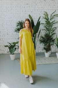 Último Modelo de Vestido Largo de Lino Negro para Mujer, Sin Mangas, con Lazo de Crepé, Formal, con Cuentas, Moderno, con Botones, Diseño Sólido y Natural - Product Image 5