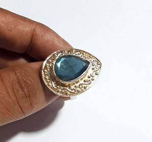 Latest Design Silver Ring for <b>Sale</b> Aura Healing Jewelry for <b>Christmas</b> Day <b>Gift</b> With 15mm Size Stone New Arrival Jewelry - Product Image 4