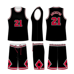 Uniforme de basket-ball personnalisé pour femmes en couleur noire Ensembles de maillots de basket-ball personnalisés pour équipe fabriqués au Pakistan - Product Image 4