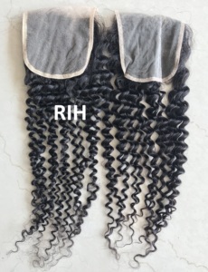 Perruque Lace Closure wig body wave naturelle, cheveux bouclés vierges, cheveux humains vierges, 4x4, prix de gros, bouclés, 12A, prix en gros - Product Image 4