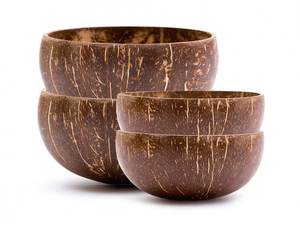 Bols à salade en coque de noix de coco biologique avec ensemble de cuillères, motif rond, vente en gros, logo personnalisé, prix bas, fabriqué au Vietnam - Product Image 5