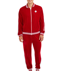 Chándal personalizado de velour tech para hombre, conjunto de chándal deportivo de terciopelo y nailon, ropa de calle reflectante para gimnasio - Product Image 2
