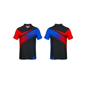 ผู้ชายเสื้อโปโลที่กำหนดเองการออกแบบโลโก้ระเหิด100% โพลีเอสเตอร์ Spandex ผู้ชายเสื้อโปโล - Product Image 1