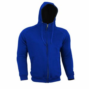 Vêtements de sport pour hommes Sweat à capuche de course de moto respirant et coupe-vent avec armures amovibles Doublure de protection en polaire grande taille - Product Image 3
