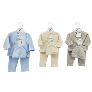Venta caliente Linda <span class=keywords><strong>ropa</strong></span> <span class=keywords><strong>de</strong></span> bebé 3 PCS Set Conjuntos <span class=keywords><strong>de</strong></span> regalo para bebés recién nacidos con sombrero, Top y pantalones - Product Image 1