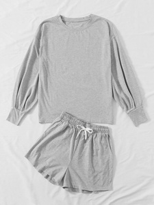 ชุดวิ่งออกกำลังกายของผู้หญิง,ชุด3ชิ้นกางเกงเลกกิ้งกราฟิกเสื้อยืดกางเกงขาสั้นสินค้าออกใหม่ปี2022 - Product Image 3