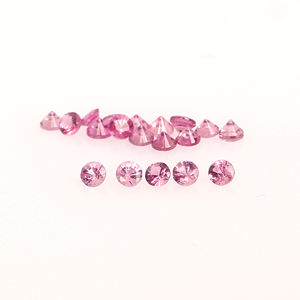 Pierres gemmes lâches de coupe ronde à facettes de tourmaline rose naturelle de 2mm - Product Image 4