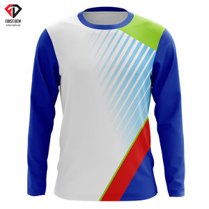 Camiseta de entrenamiento de fútbol personalizada para hombres, diseño de manga larga, precio barato, impresión por sublimación, 100% poliéster - Product Image 3