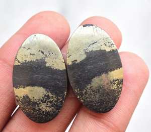 Pares de oro Apache con patrón increíble, al por mayor, piedras preciosas de pirita - Product Image 5